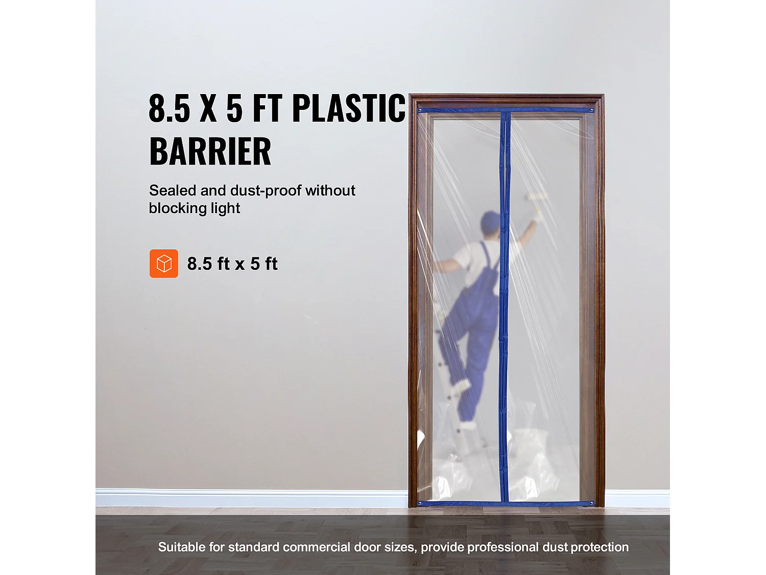 Stofwerende Deurkit SucceBuy, met Magnetische Ritssluiting met Automatische Sluiting, 259 x 152 cm, PE