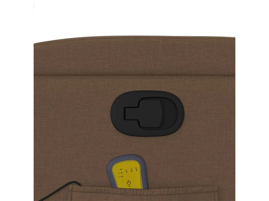 Poltrona de massagens reclinável tecido castanho SHL98078