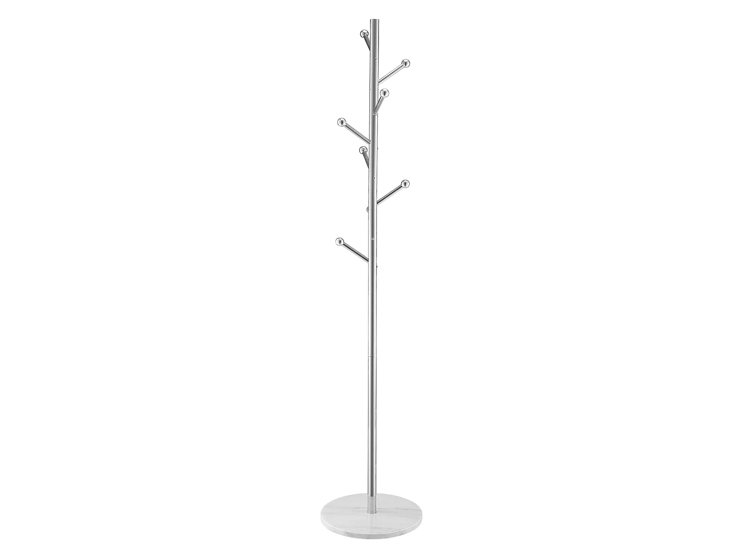 Appendiabiti da Terra SucceBuy, Appendiabiti con Base in Marmo, 8 Ganci, Appendiabiti in Metallo Autoportante per Ingresso, Camera da Letto, Soggiorno