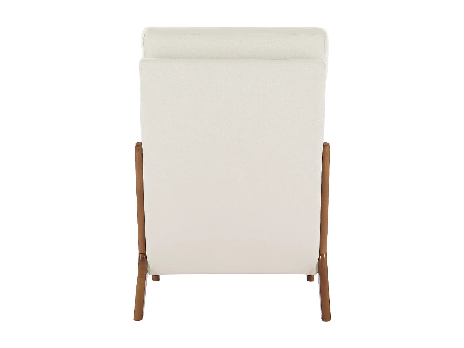 Fauteuil d'Appoint SucceBuy à Dossier Haut, Cadre en Bois Massif et Pieds Antidérapants, avec Tissu en Lin et Coussin de Siège 13,5 cm, pour Chambre, Bureau