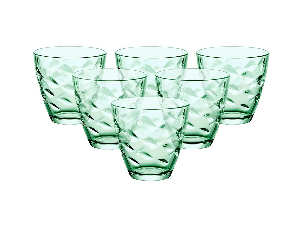 Set de 6 vasos Flora Bormioli Rocco 26cl verde