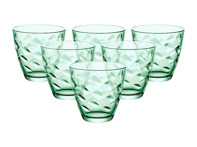 Set de 6 vasos Flora Bormioli Rocco 26cl verde