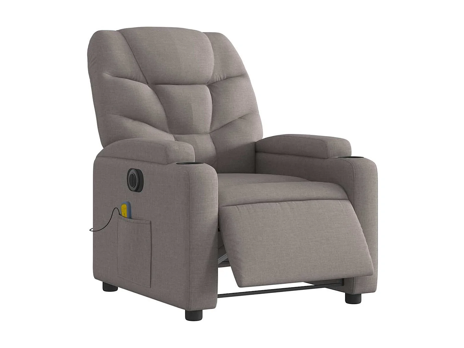 Fauteuil inclinable électrique-Fauteuil de massage pour Salon Taupe Tissu SHL2189