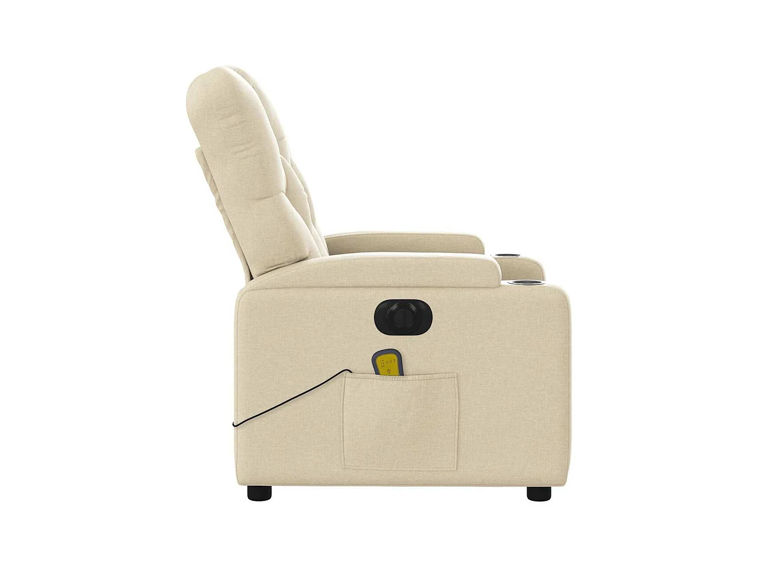 Sillón de relax | Sillón reclinable de masaje eléctrico tela color crema SHL3853