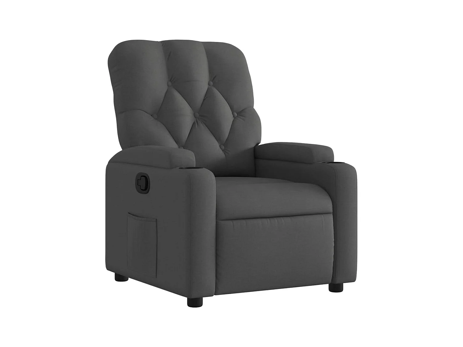 Fauteuil inclinable-Fauteuil salon Gris foncé Tissu SHL5475