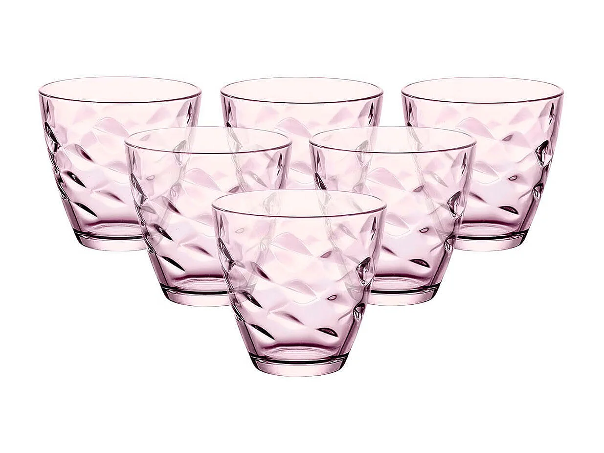 Set de 6 vasos Flora Bormioli Rocco 26cl lila