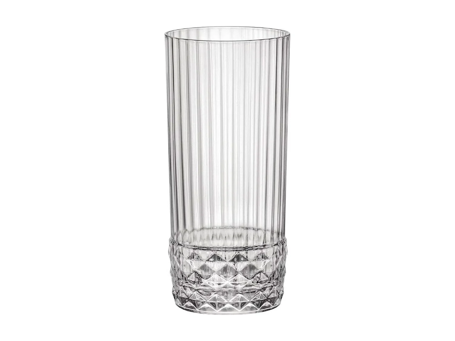 Pack de 6 vasos America 20's Bormioli 49cl con relieve transparente