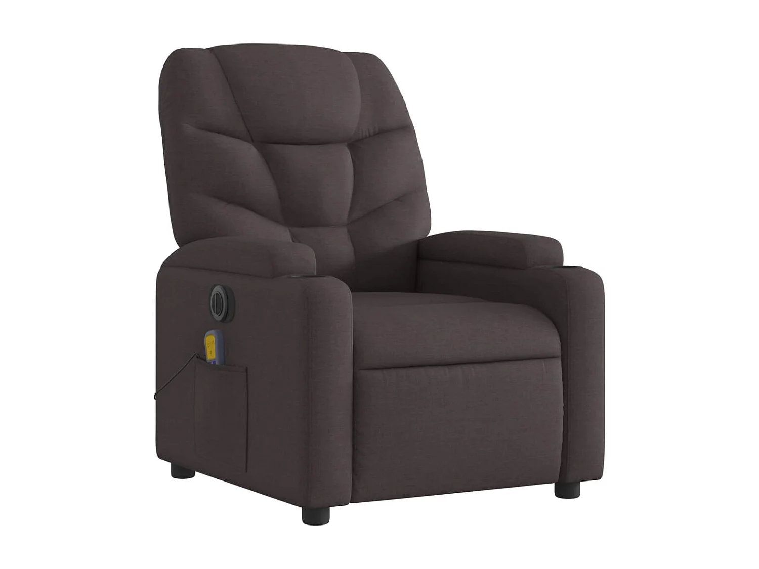 Fauteuil inclinable électrique-Fauteuil de massage pour Salon Marron foncé Tissu SHL3836