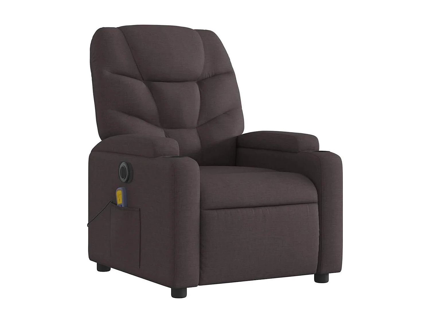 Fauteuil inclinable électrique-Fauteuil de massage pour Salon Marron foncé Tissu SHL3836