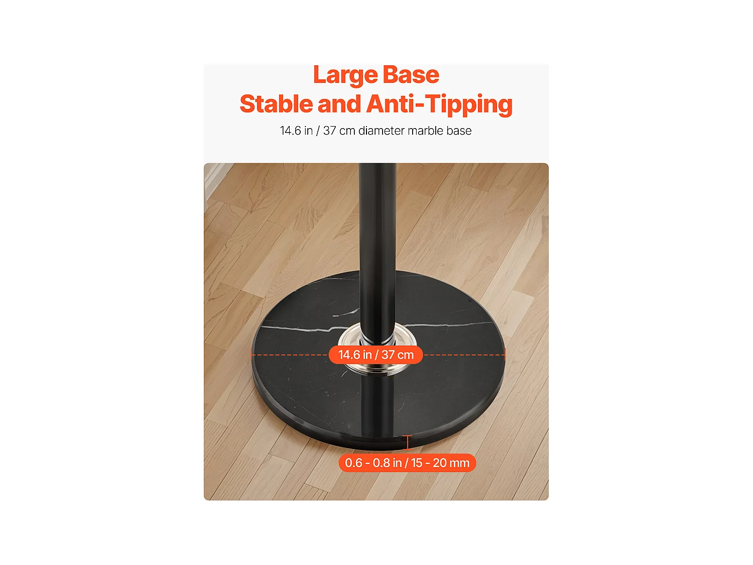 Perchero de Pie SucceBuy, Perchero para Ropa con Base de Mármol, 6 Ganchos, Perchero Metálico Independiente para Entrada, Dormitorio, Salón