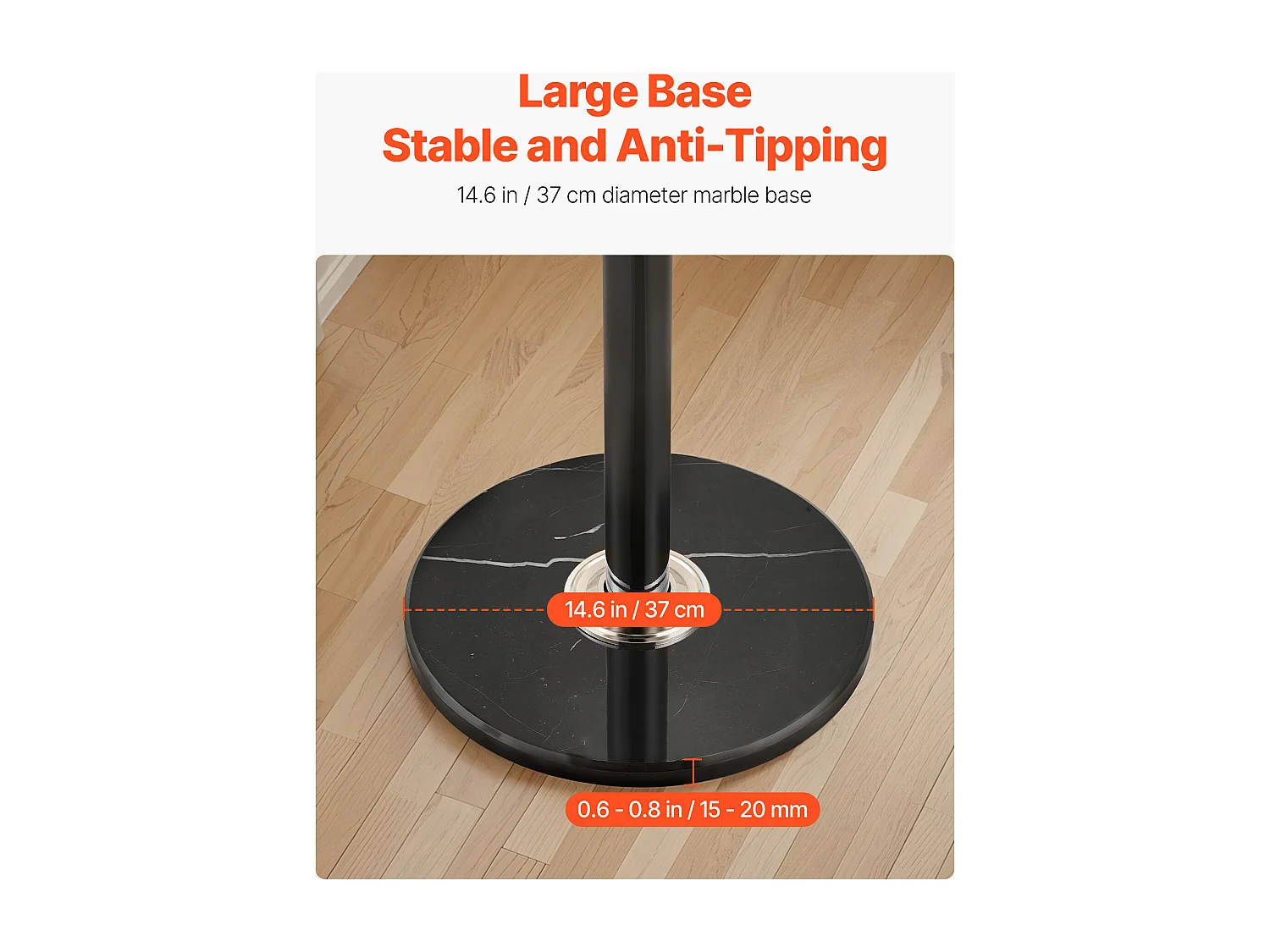 Perchero de Pie SucceBuy, Perchero para Ropa con Base de Mármol, 6 Ganchos, Perchero Metálico Independiente para Entrada, Dormitorio, Salón