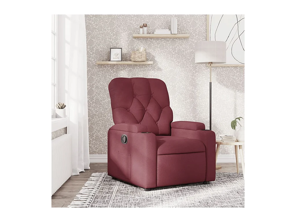 Sillón de relax | Silla | Sillón reclinable de tela rojo tinto SHL7263
