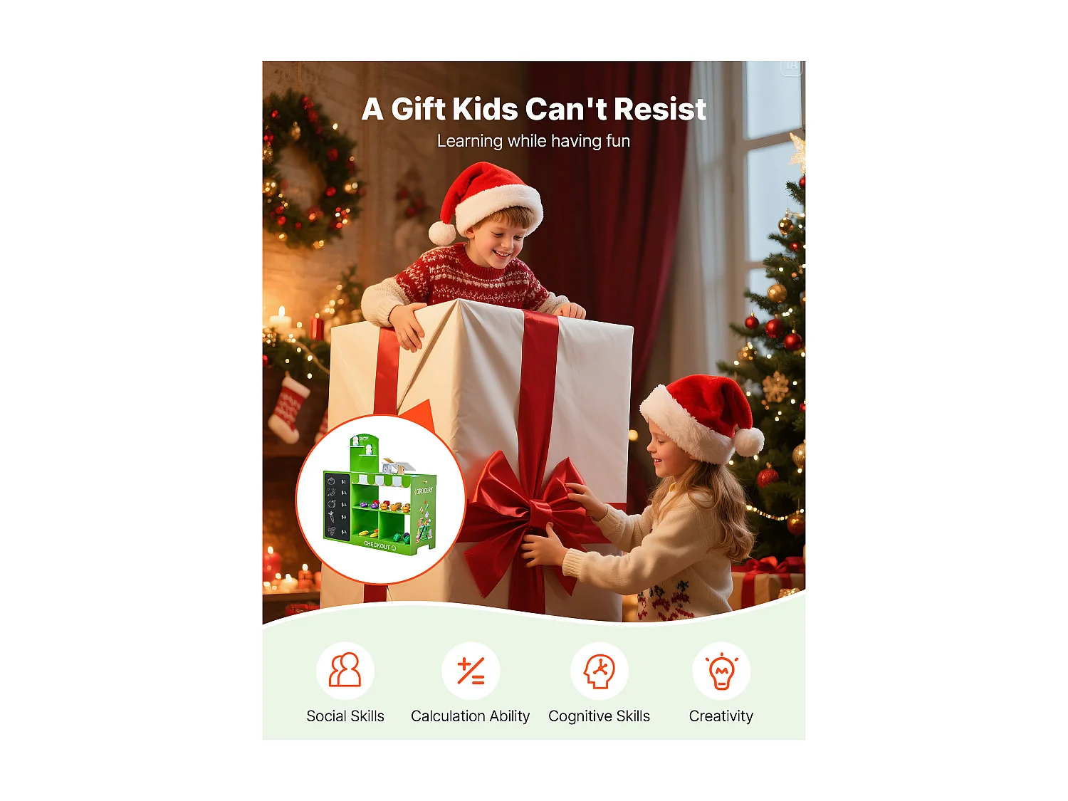 Supermarché Enfant SucceBuy, 81,5 x 30,7 x 85 cm, Marchande Enfants, Jeu d'Épicerie, Magasin MDF, pour Garçons et Filles de 3 Ans et Plus