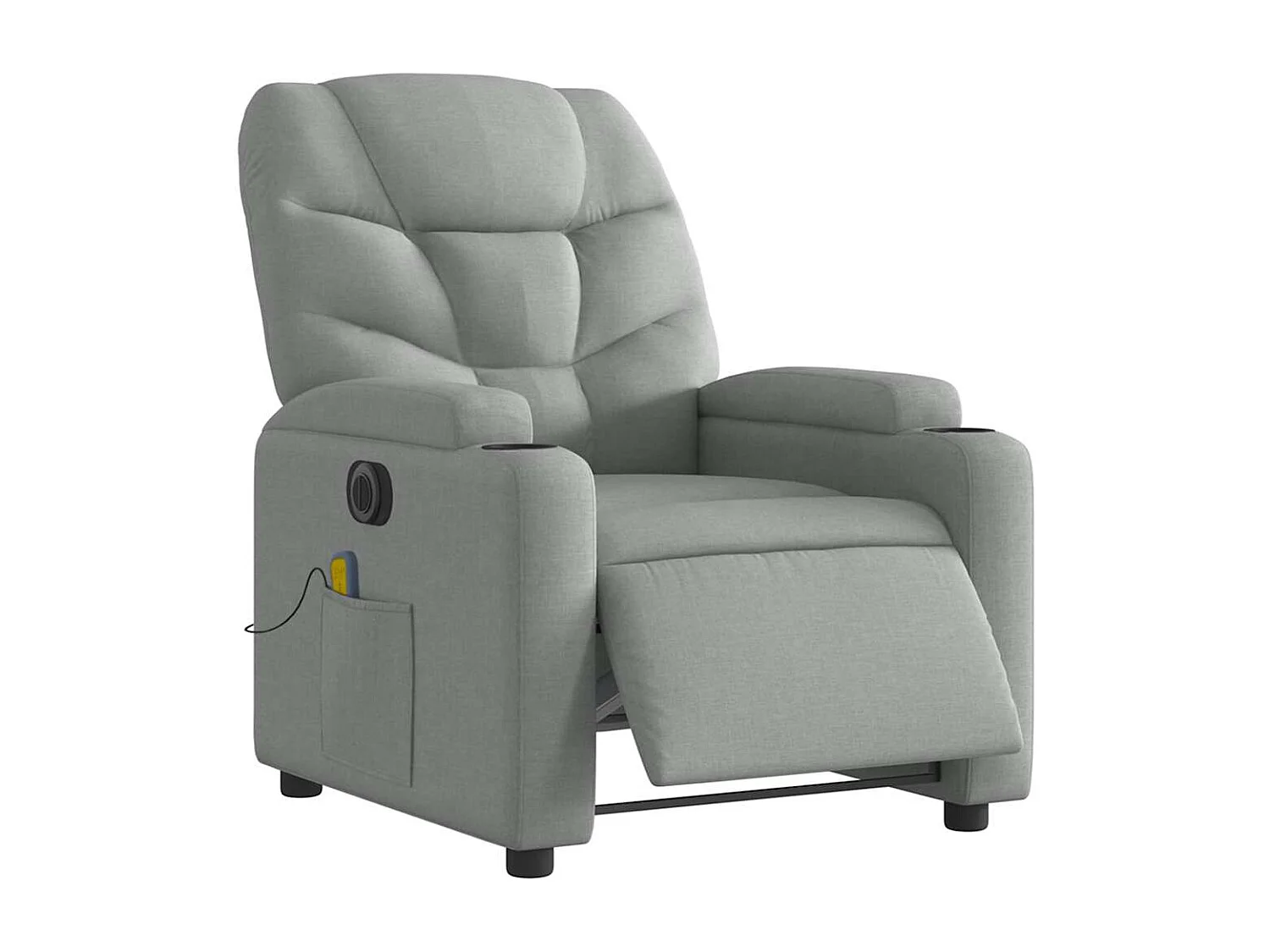 Fauteuil inclinable électrique-Fauteuil de massage pour Salon gris clair tissu SHL2663