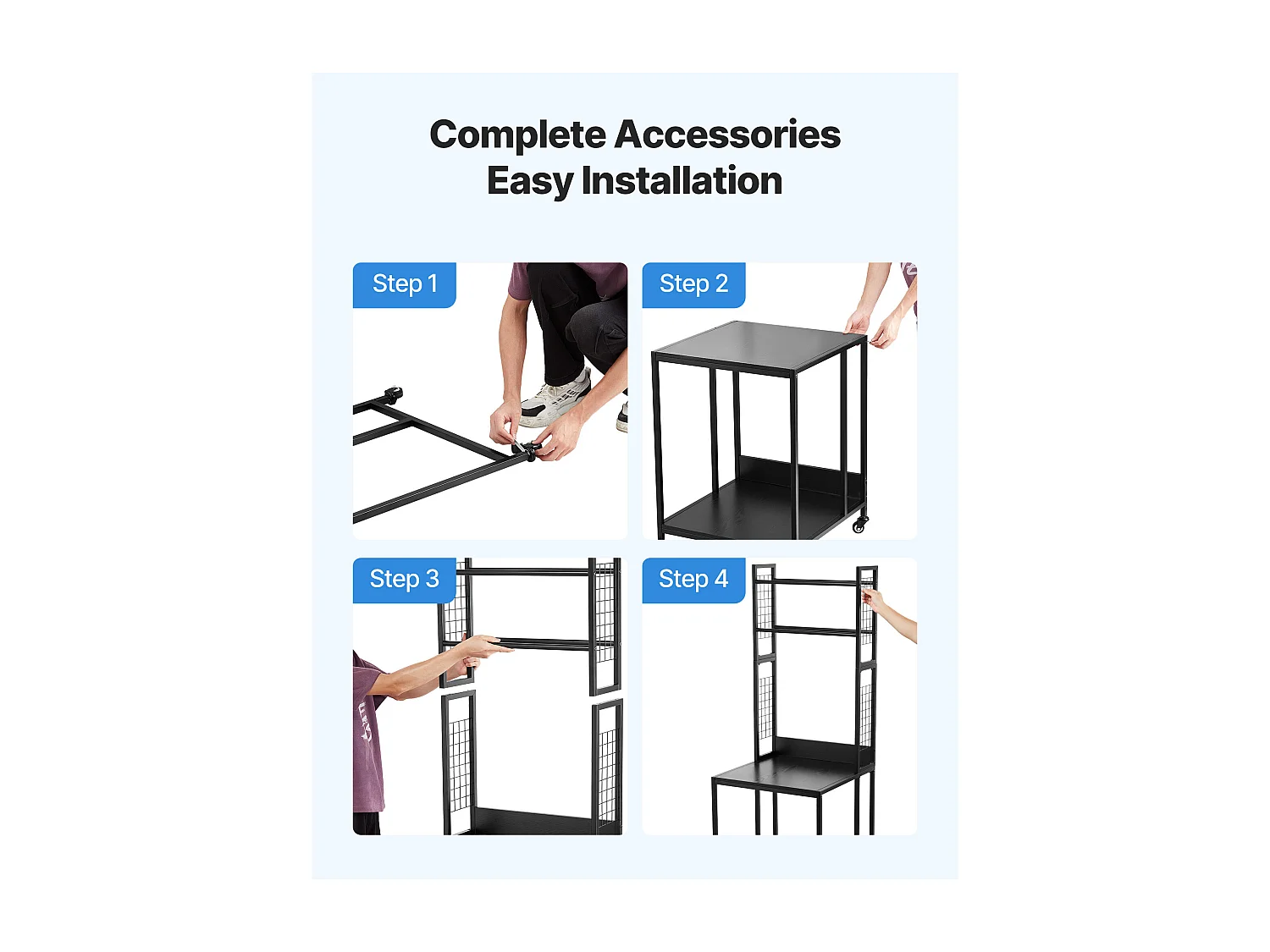 Support de Rangement SucceBuy de Filaments Mobile 4 Niveaux, Étagère de Stockage de Filaments et Imprimante 3D, pour Studio d'Impression 3D