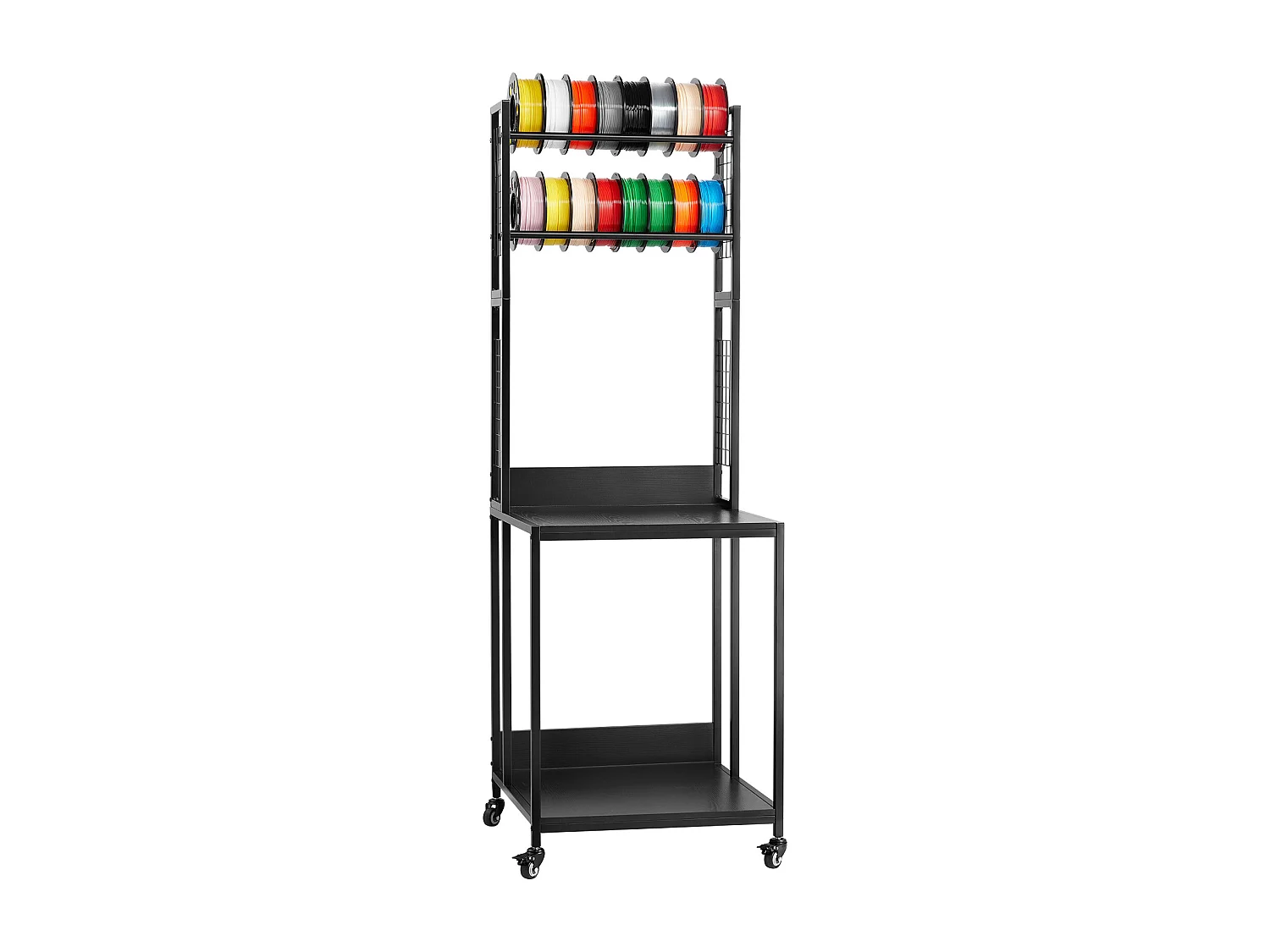 Support de Rangement SucceBuy de Filaments Mobile 4 Niveaux, Étagère de Stockage de Filaments et Imprimante 3D, pour Studio d'Impression 3D