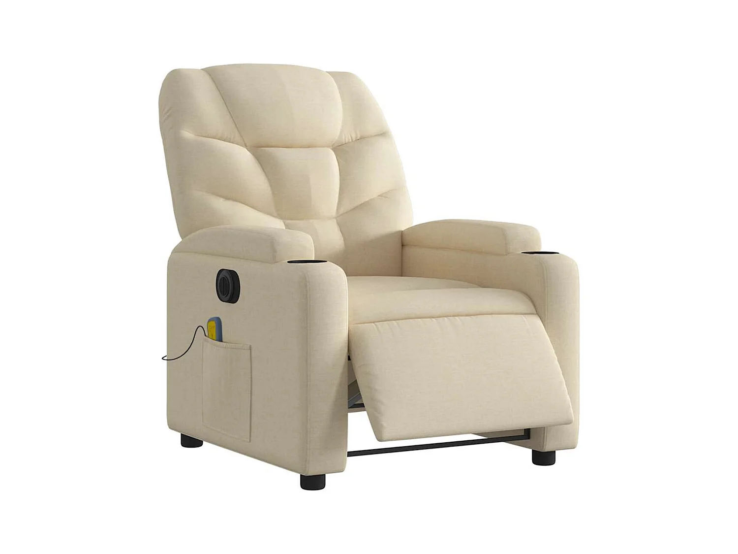 Sillón de relax | Sillón reclinable de masaje eléctrico tela color crema SHL9023