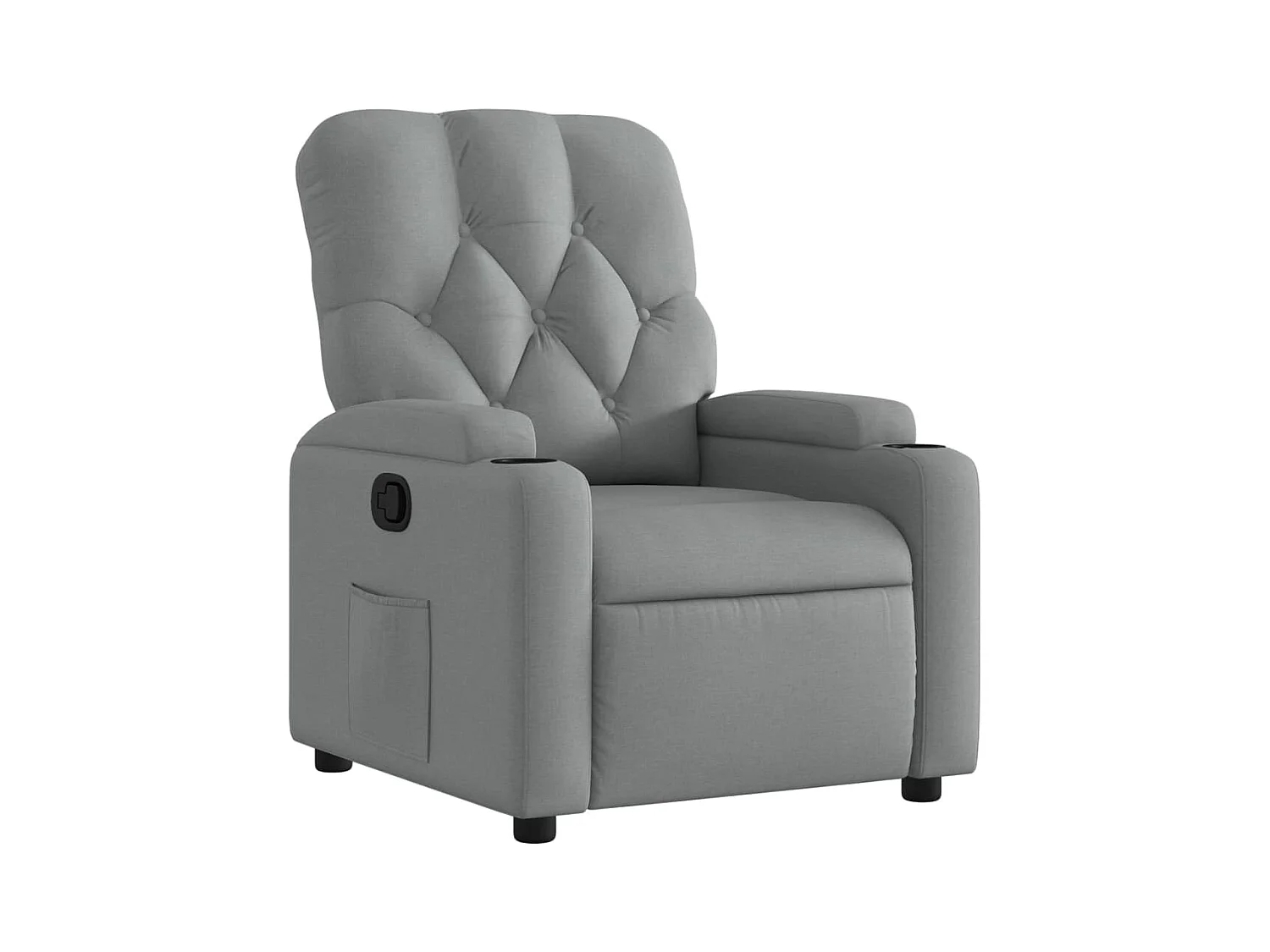 Fauteuil inclinable-Fauteuil salon Gris clair Tissu SHL3215