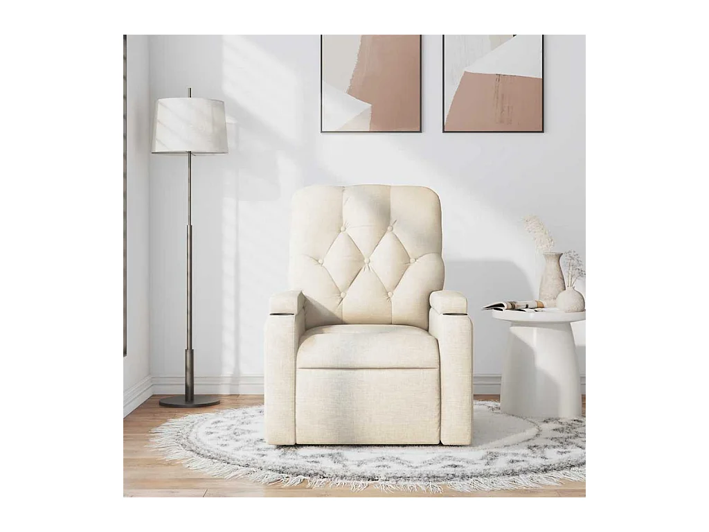 Sillón de salón | Silla | Sillón de masaje reclinable de tela crema SHL7683