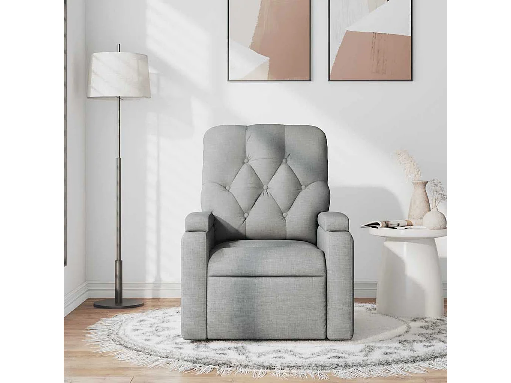 Relaxsessel | Massagesessel Hellgrau Stoff SHL56857