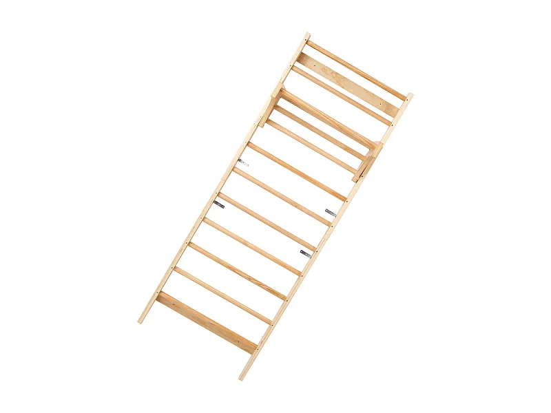 Espaldera de Madera Maciza SucceBuy, Escalera de Pared de 10 Niveles, Capacidad de Carga 99,8 kg, Equipo de Gimnasia con Barra de Dominadas, Ideal para Escalada