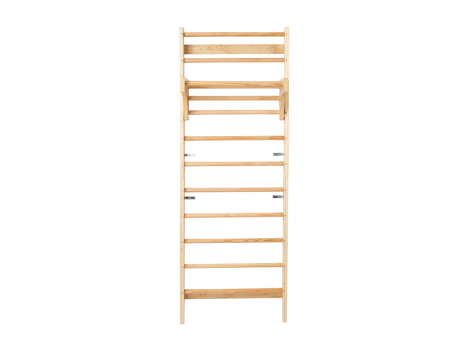 Espaldera de Madera Maciza SucceBuy, Escalera de Pared de 10 Niveles, Capacidad de Carga 99,8 kg, Equipo de Gimnasia con Barra de Dominadas, Ideal para Escalada