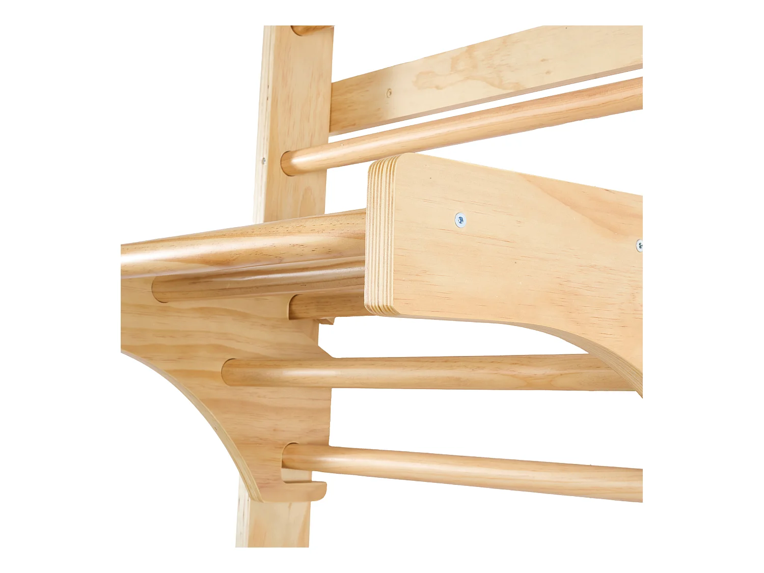 Espaldera de Madera Maciza SucceBuy, Escalera de Pared de 10 Niveles, Capacidad de Carga 99,8 kg, Equipo de Gimnasia con Barra de Dominadas, Ideal para Escalada