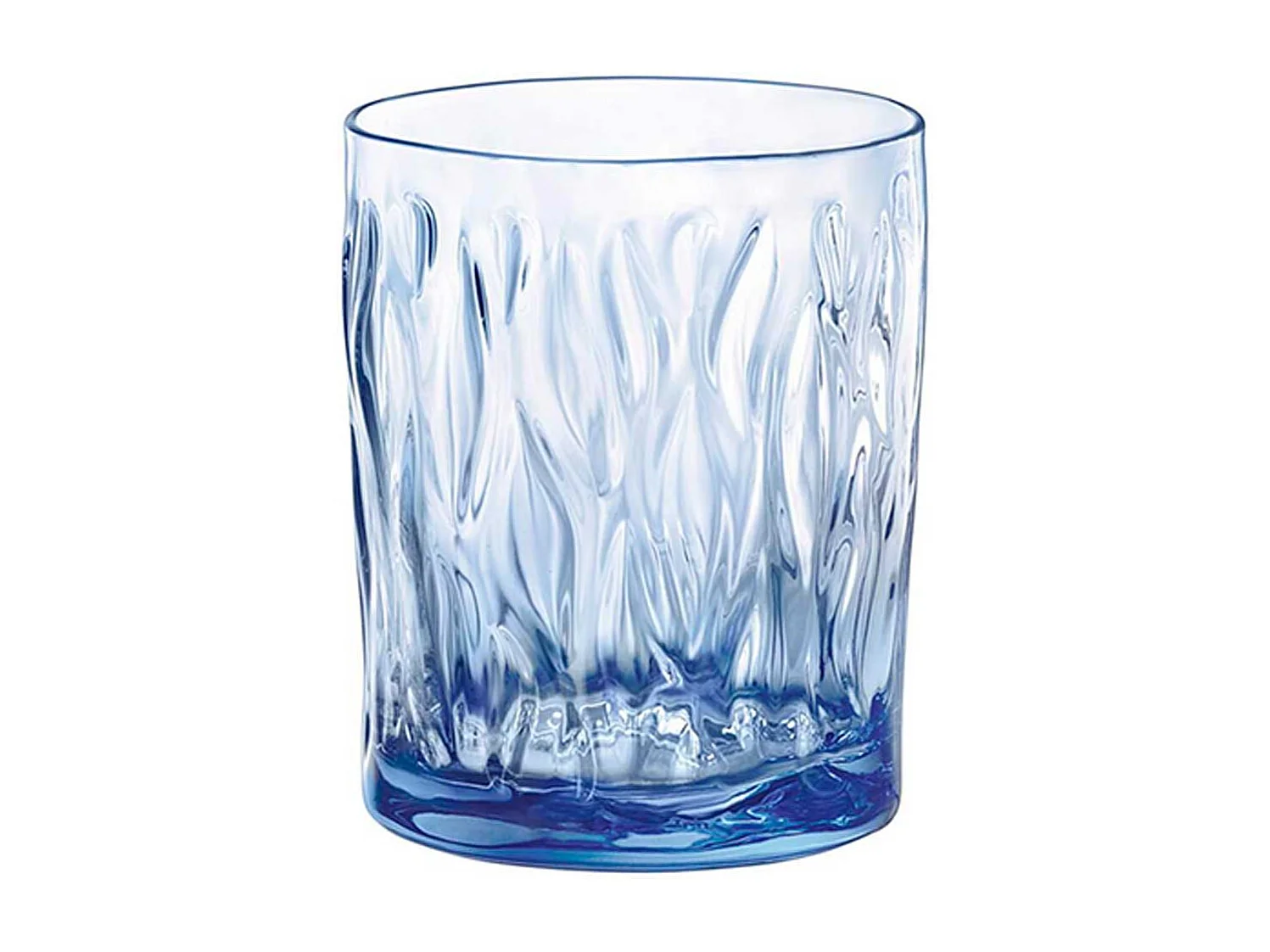 Pack de 6 vasos Wind Bormioli 30cl con relieve azul