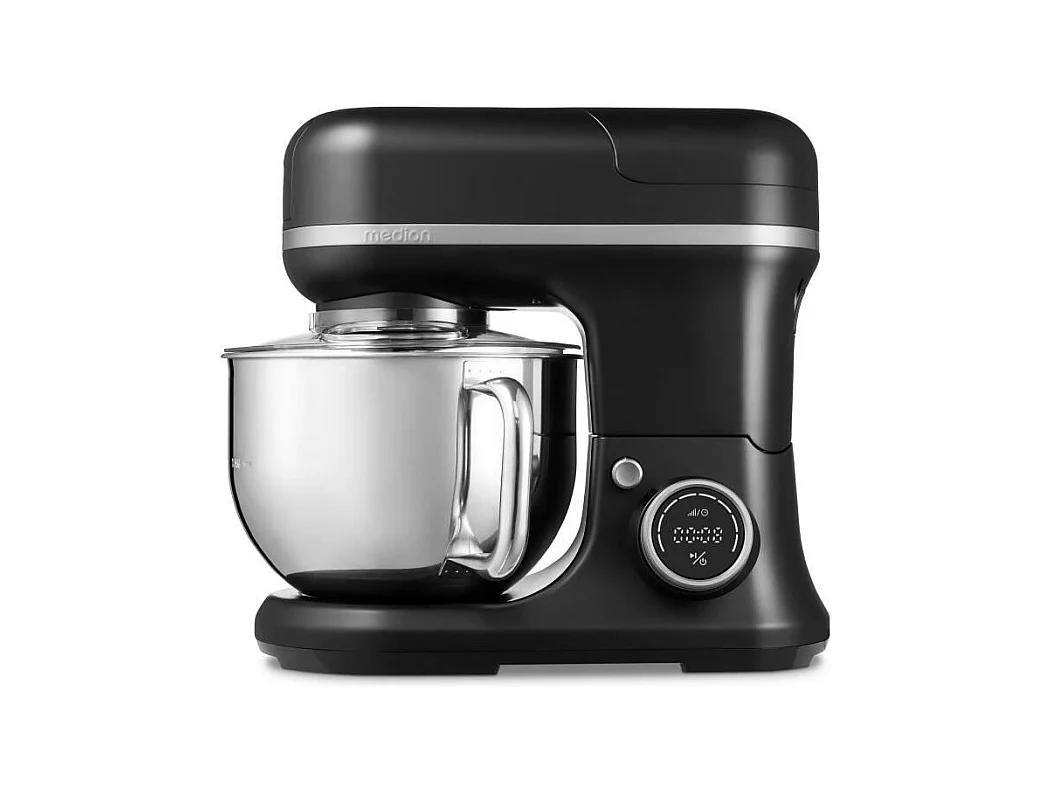 Robot pâtissier 3-en-1- MEDION - MD18430 - 1200 W - 5 L - 8 vitesses - Fonction hachoir - Noir