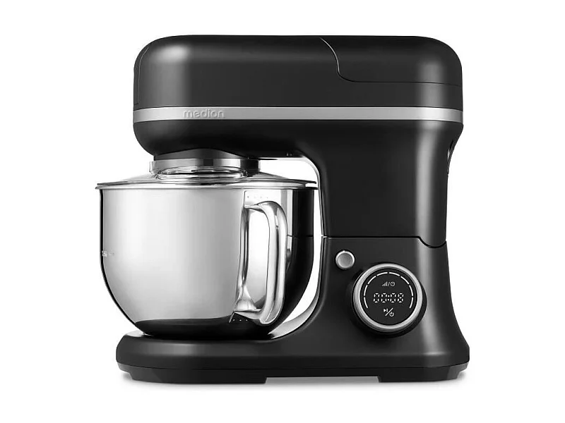 Robot pâtissier 3-en-1- MEDION - MD18430 - 1200 W - 5 L - 8 vitesses - Fonction hachoir - Noir