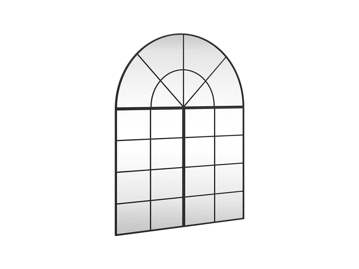 Miroir mural noir 100x130 cm arche fer