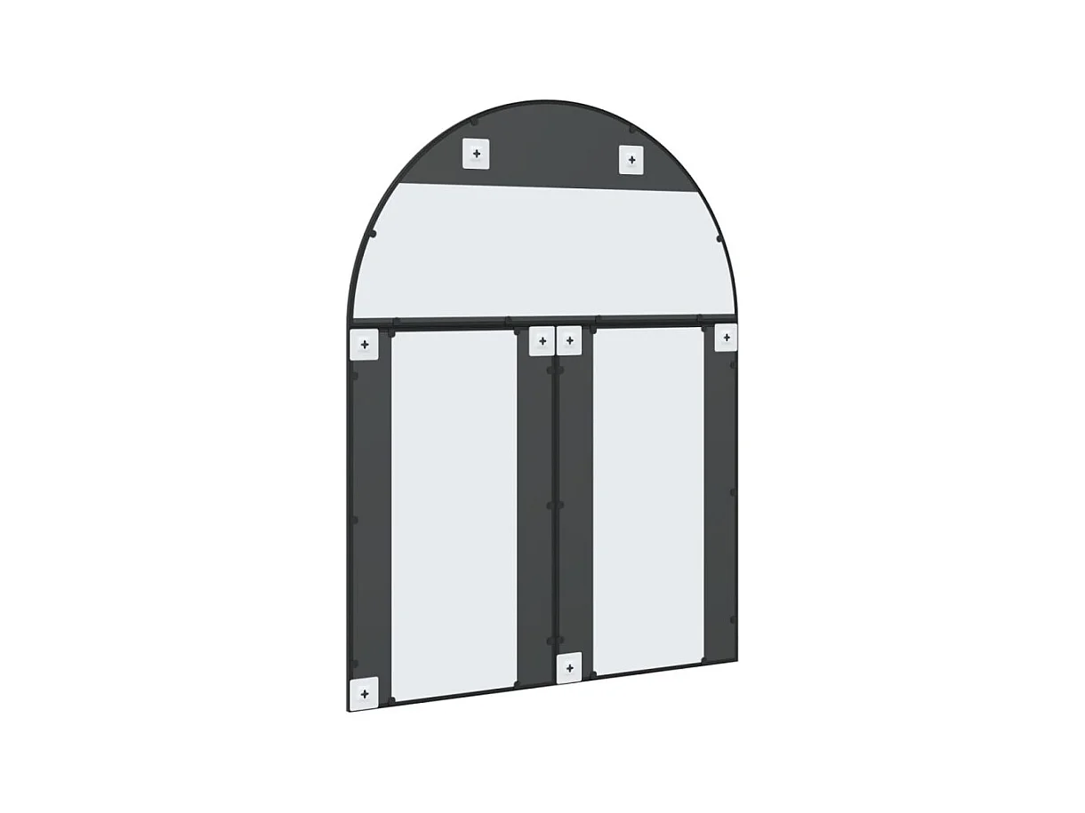 Miroir mural noir 100x130 cm arche fer