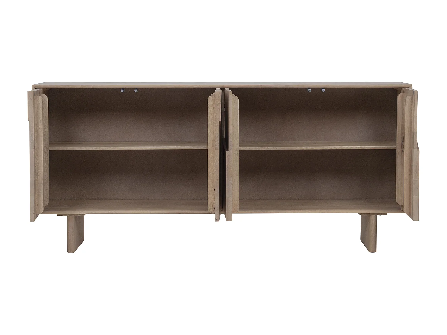 Credenza 4 ante in legno di mango Naturale chiaro - BERLAMA di Maison Céphy