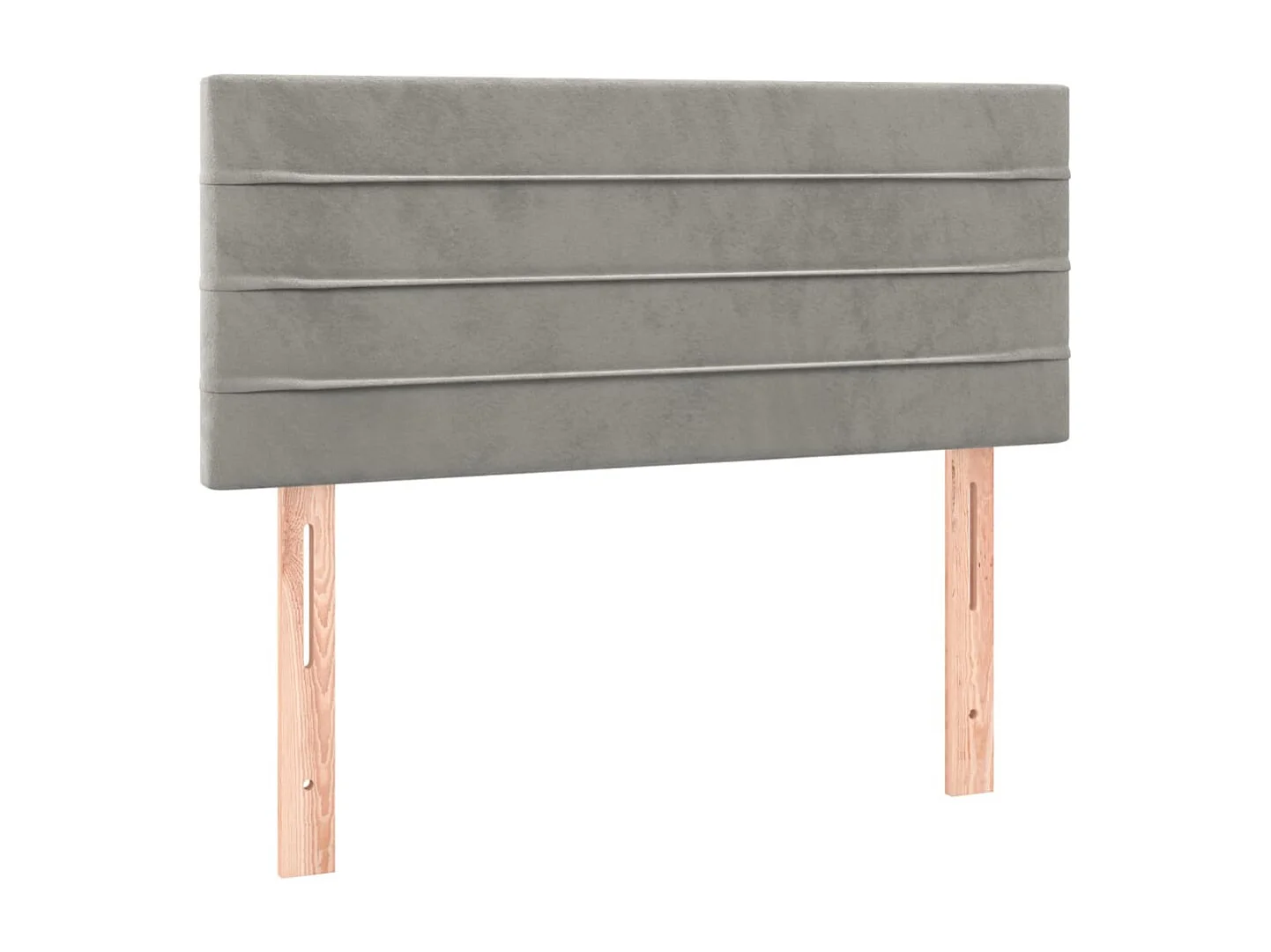Hoofdbord | Hoofdeinde LED 90x5x78/88 cm fluweel lichtgrijs