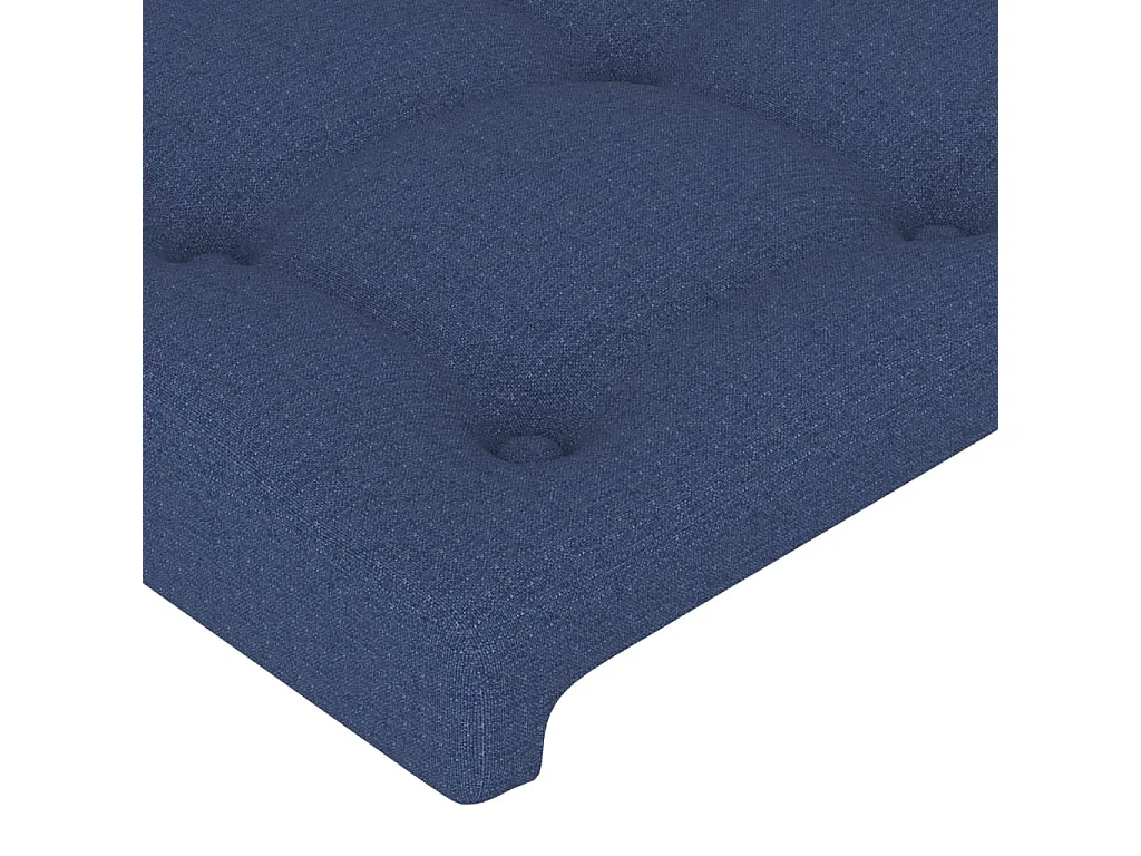 Hoofdbord | Hoofdeinde LED 90x5x118/128 cm stof blauw