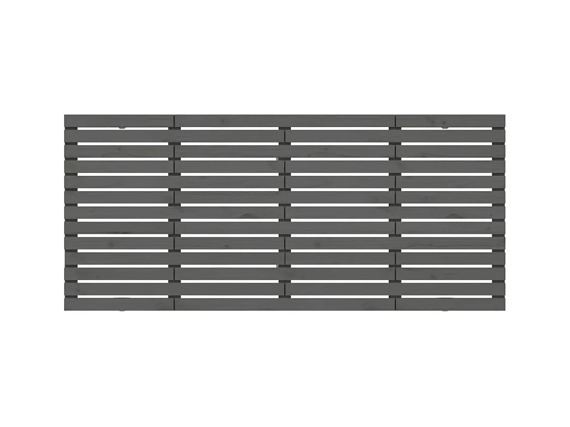 Tête de lit murale | Panneau de tête pour lit Moderne  Gris 166x3x91,5 cm Bois massif de pin