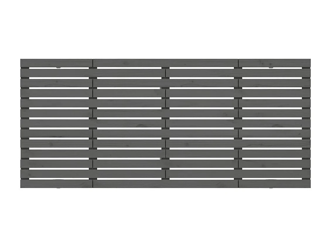 Tête de lit murale | Panneau de tête pour lit Moderne  Gris 166x3x91,5 cm Bois massif de pin