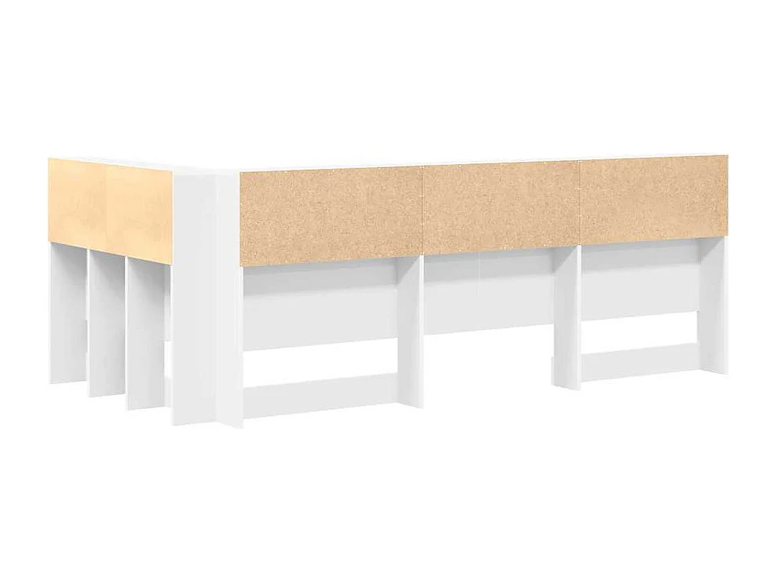 Tête de Lit de rangement | Panneau de tête pour lit Blanc 90 cm Bois d'ingénierie