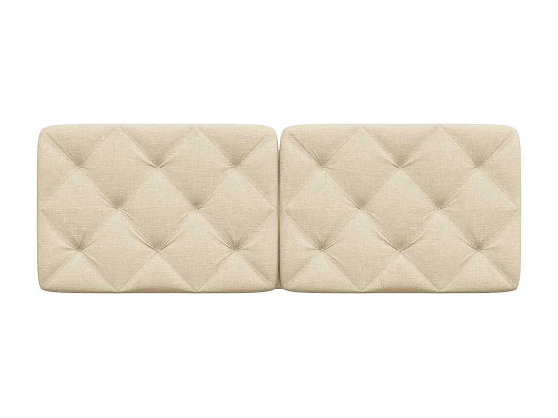 Cabecero de Cama | Cabezal de cama | Mueble de cabecero acolchado tela crema 140 cm