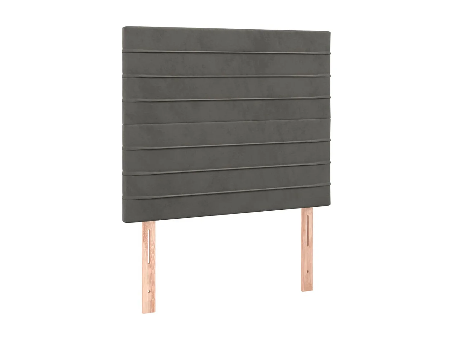 Hoofdbord | Hoofdeinde LED 100x5x118/128 cm fluweel donkergrijs