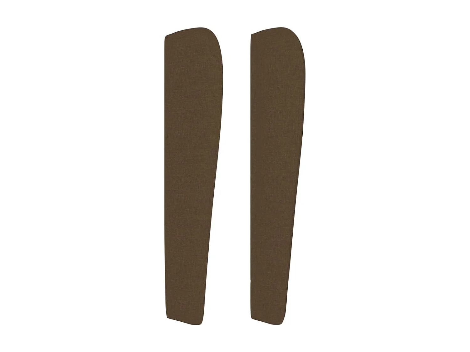 Hoofdbord | Hoofdeinde met randen 183x23x118/128 cm stof donkerbruin