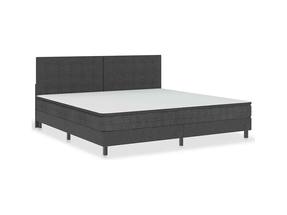 Tête de Lit | Panneau de tête pour lit Moderne touffetée Gris foncé Tissu 200x200 cm