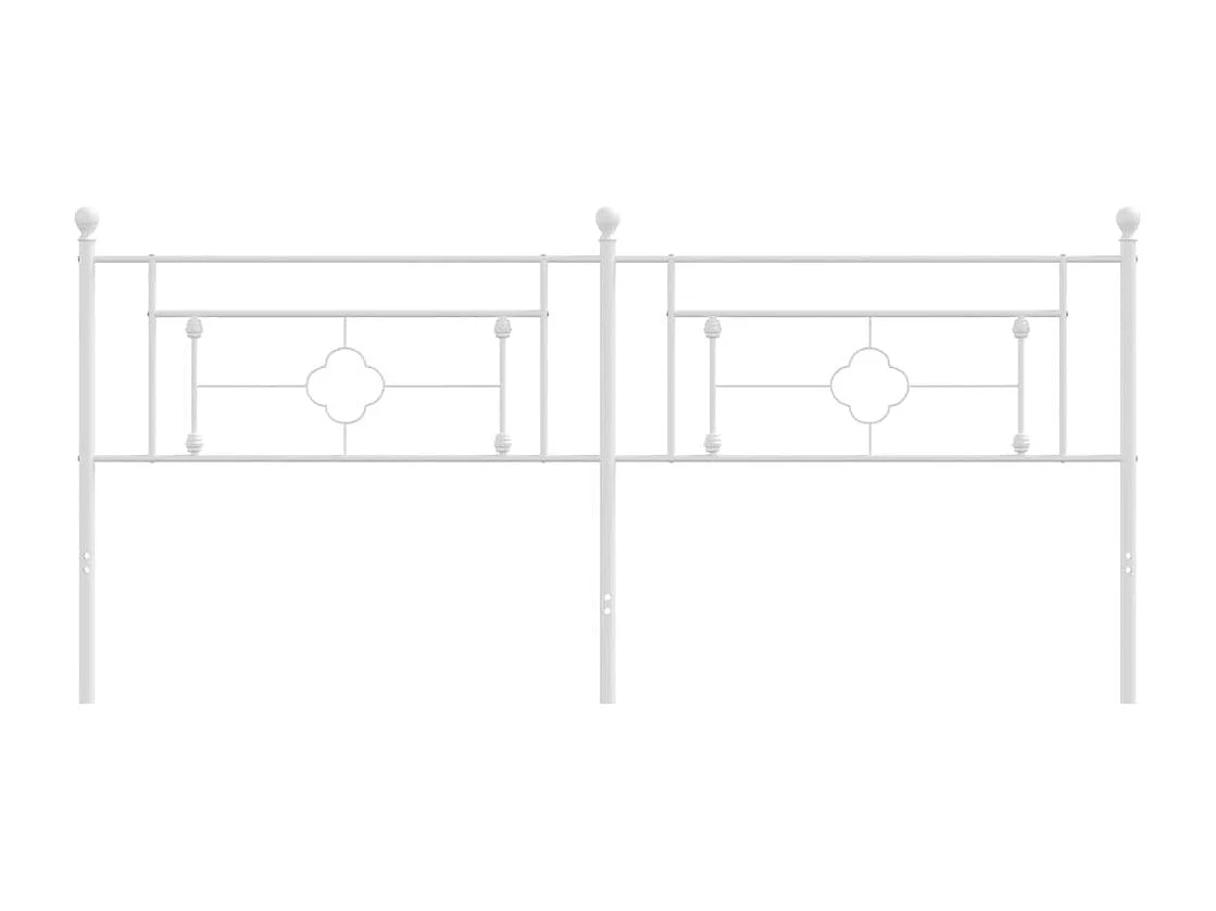 Tête de Lit | Panneau de tête pour lit Moderne métal blanc 193 cm
