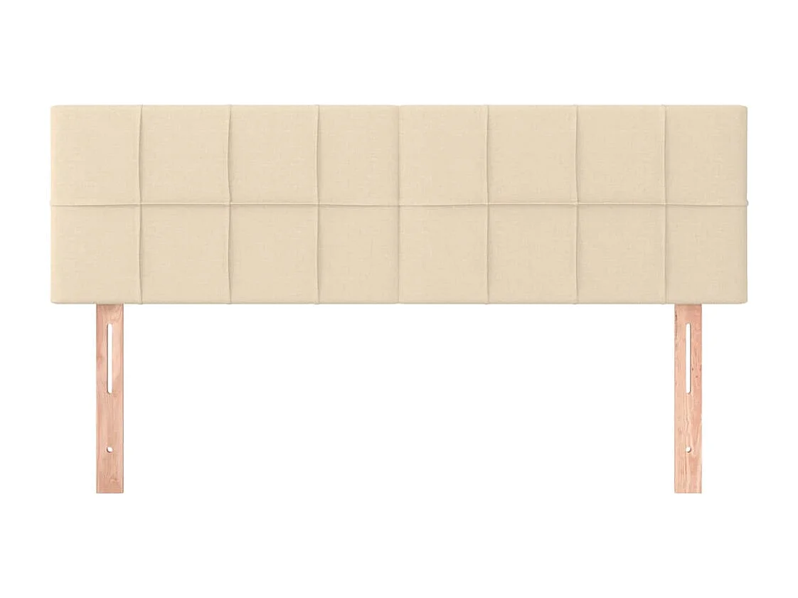 Cabeceros | Cabezal de cama | Mueble de cabecero 2 unidades tela color crema 72x5x78/88 cm