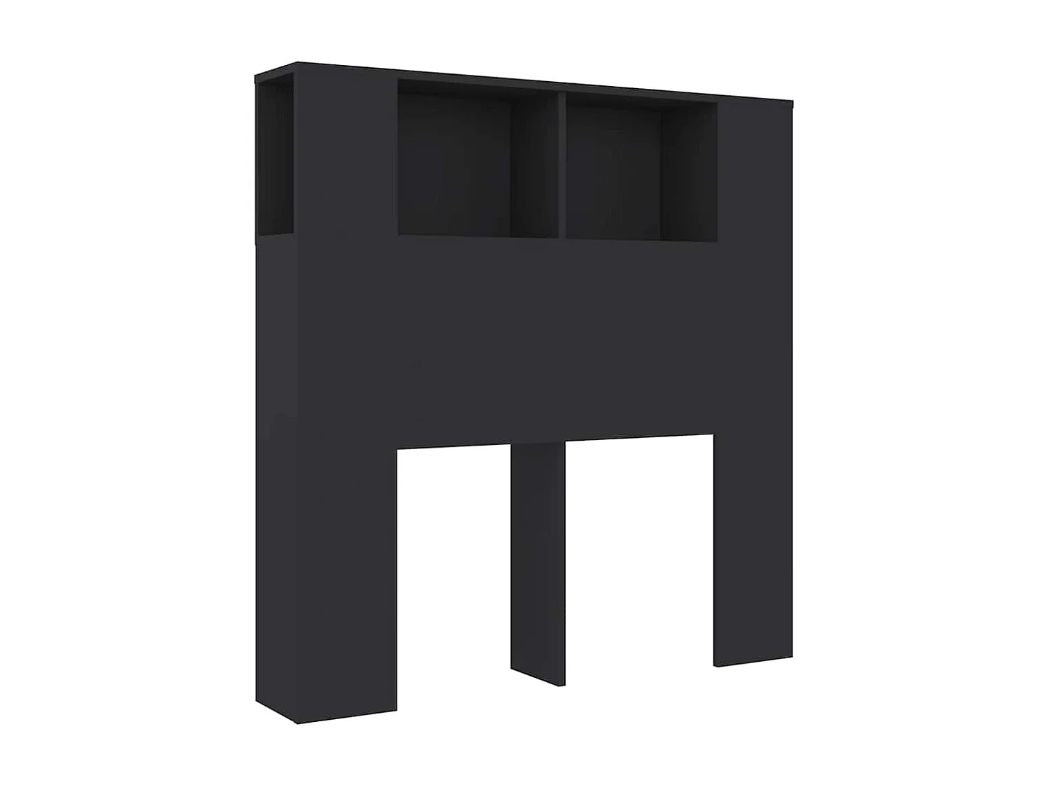 Cabecero de Cama | Cabezal de Cama | Mueble cabecero negro 100x18,5x102,5 cm