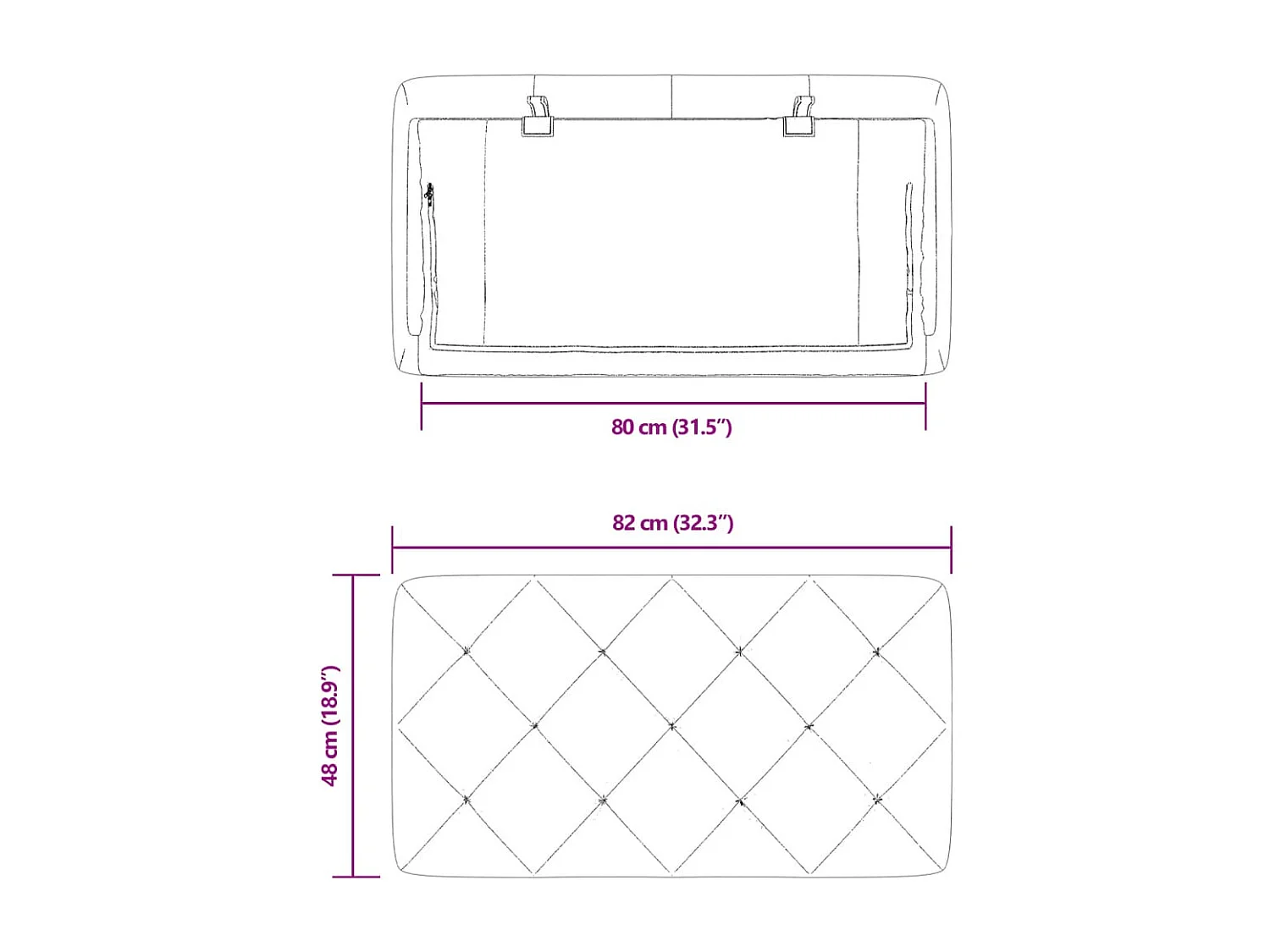 Cabecero de Cama | Cabezal de cama | Mueble de cabecero acolchado terciopelo gris claro 80 cm