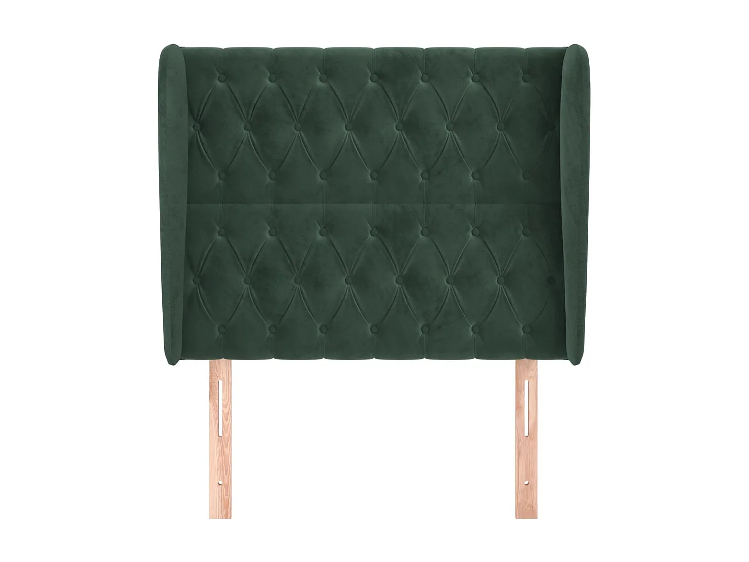 Tête de Lit | Panneau de tête pour lit Moderne avec oreilles Vert foncé 103x23x118/128 cm Velours