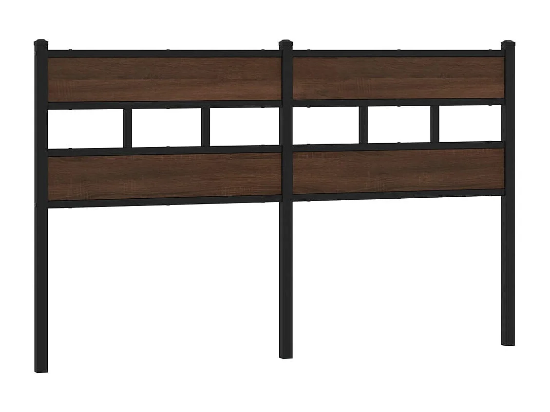 Tête de Lit | Panneau de tête pour lit Moderne chêne marron 160 cm acier et bois d'ingénierie