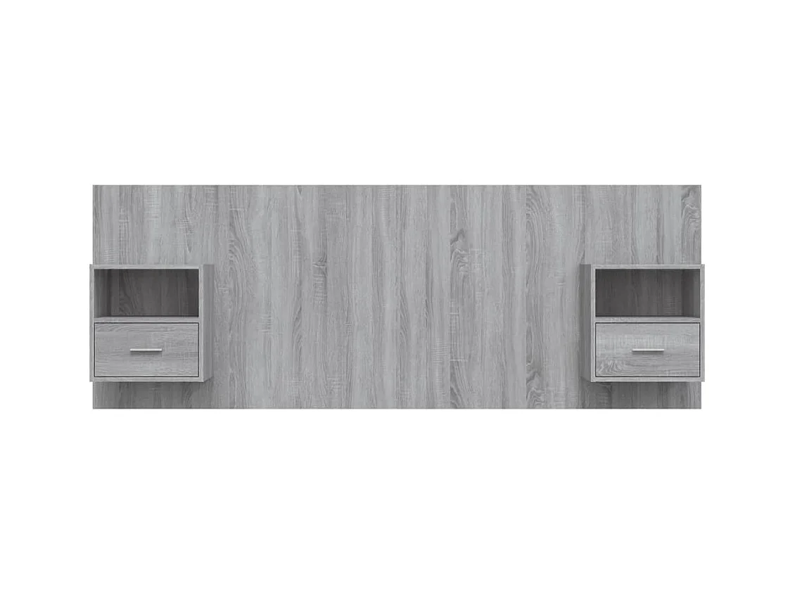 Tête de Lit avec rangement | Tête de lit avec armoires sonoma gris Bois d'ingénierie