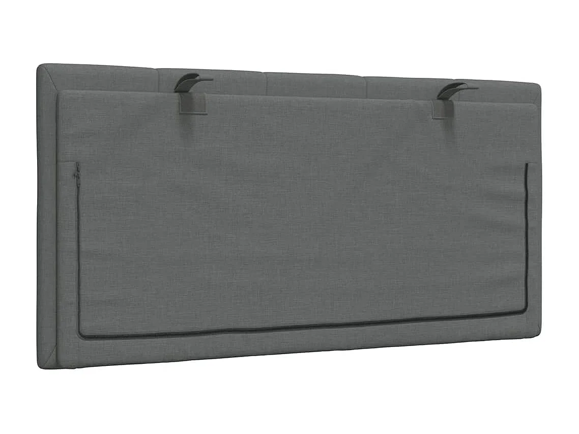 Cabecero de Cama | Cabezal de cama | Mueble de cabecero acolchado Hanko tela gris oscuro 100 cm